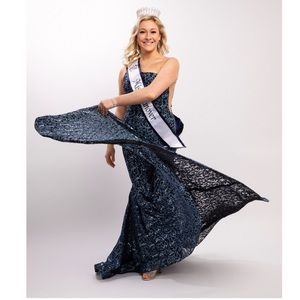 Jovani Navy Blue Prom Dress